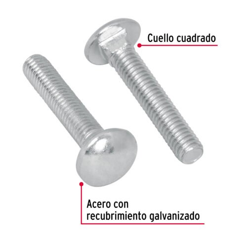 447131 44713 - Bolsa con 100 tornillos 1/4" x 1-1/4" tipo coche, FIERO