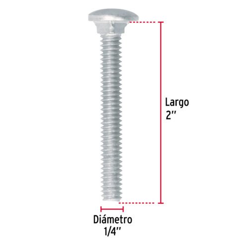 44715 - Bolsa con 60 tornillos 1/4" x 2" tipo coche, FIERO