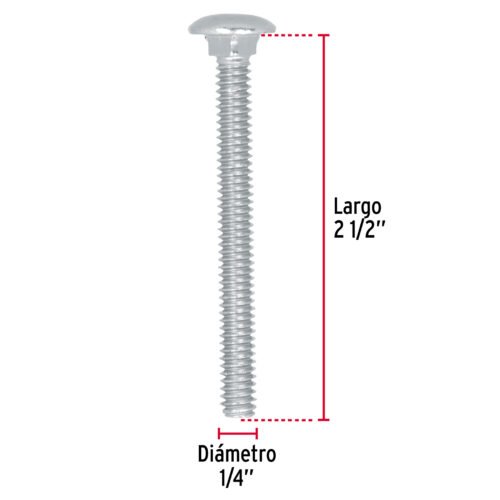 447162 44716 - Bolsa con 50 tornillos 1/4" x 2-1/2" tipo coche, FIERO