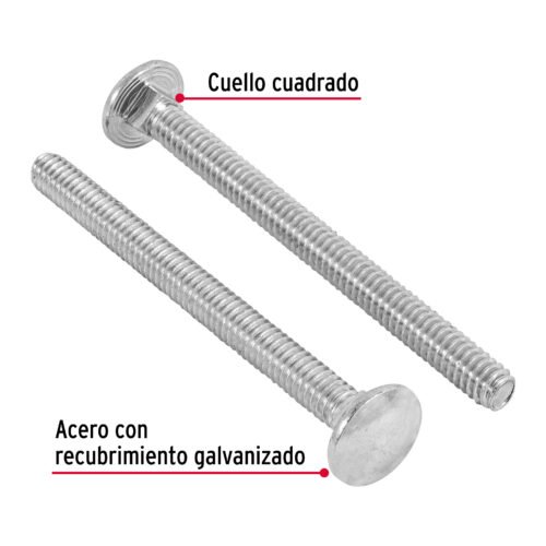 44717 - Bolsa con 50 tornillos 1/4" x 3" tipo coche, FIERO