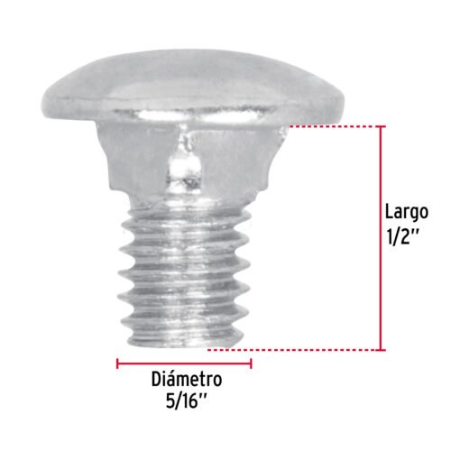 44718 - Bolsa con 100 tornillos 5/16" x 1/2" tipo coche, FIERO