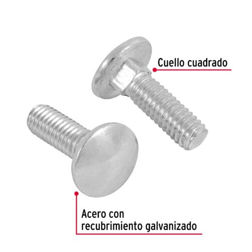 447201 44720 - Bolsa con 60 tornillos 5/16" x 1" tipo coche, FIERO
