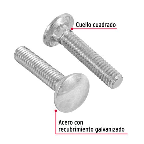 44722 - Bolsa con 50 tornillos 5/16" x 1-1/2" tipo coche, FIERO