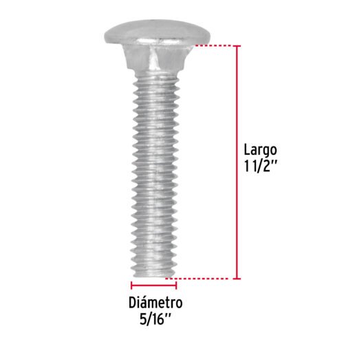 44722 - Bolsa con 50 tornillos 5/16" x 1-1/2" tipo coche, FIERO