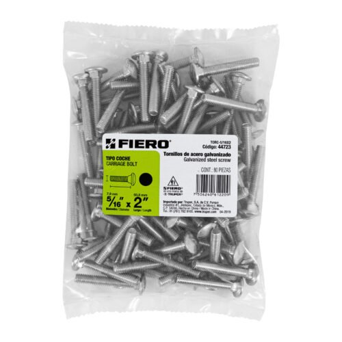 44723 - Bolsa con 80 tornillos 5/16" x 2" tipo coche, FIERO
