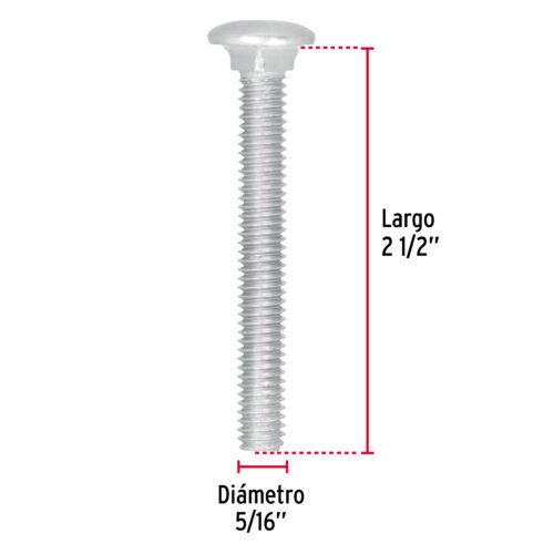 44724 - Bolsa con 60 tornillos 5/16" x 2-1/2" tipo coche, FIERO