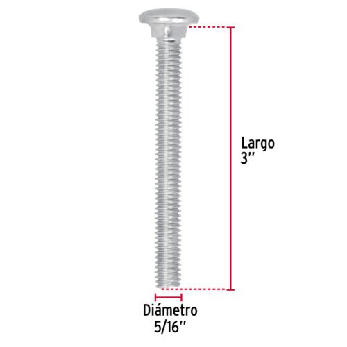 44725 - Bolsa con 60 tornillos 5/16" x 3" tipo coche, FIERO