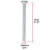 44726 - Bolsa con 50 tornillos 5/16" x 3-1/2" tipo coche, FIERO