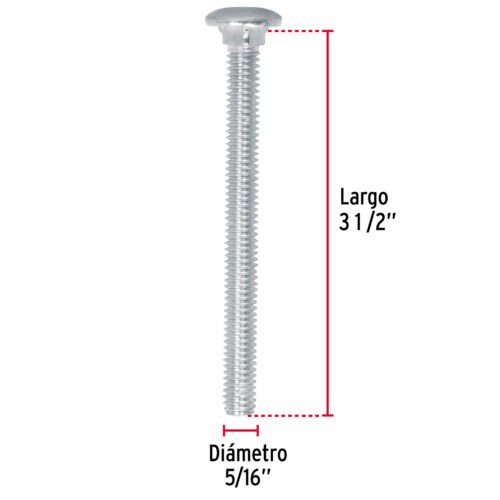 44726 - Bolsa con 50 tornillos 5/16" x 3-1/2" tipo coche, FIERO