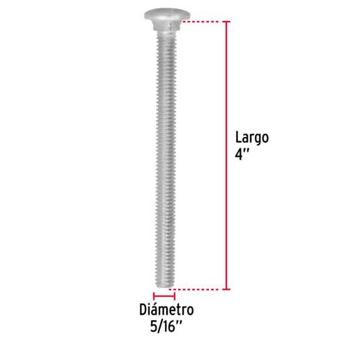 44727 - Bolsa con 50 tornillos 5/16" x 4" tipo coche, FIERO