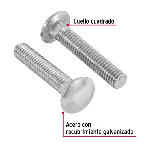 44732 - Bolsa con 60 tornillos 3/8" x 2" tipo coche, FIERO