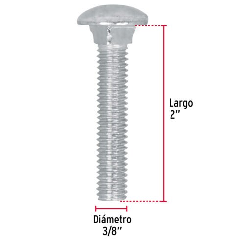 44732 - Bolsa con 60 tornillos 3/8" x 2" tipo coche, FIERO