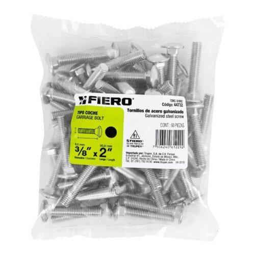 44732 - Bolsa con 60 tornillos 3/8" x 2" tipo coche, FIERO