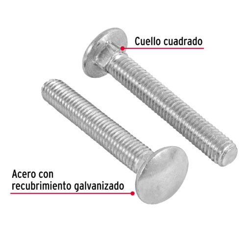 44733 - Bolsa con 50 tornillos 3/8" x 2-1/2" tipo coche, FIERO