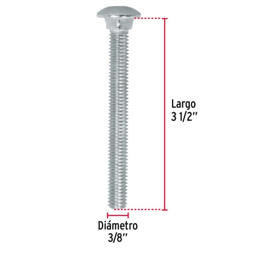 447352 44735 - Bolsa con 30 tornillos 3/8" x 3-1/2" tipo coche, FIERO