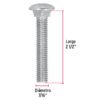 44741 - Bolsa con 30 tornillos 7/16" x 2-1/2" tipo coche, FIERO