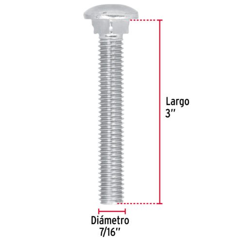 44742 - Bolsa con 30 tornillos 7/16" x 3" tipo coche, FIERO