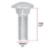 447472 44747 - Bolsa con 30 tornillos 1/2" x 1-1/2" tipo coche, FIERO