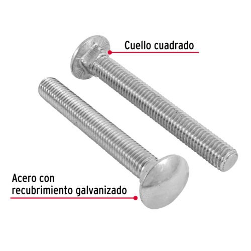 44752 - Bolsa con 15 tornillos 1/2" x 4" tipo coche, FIERO