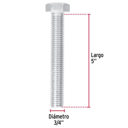 44753 - Bolsa con 4 tornillos 3/4" x 5" tipo máquina, FIERO
