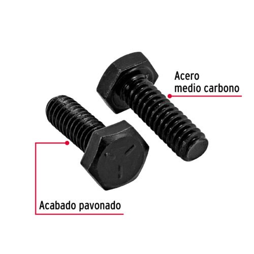 44764 - Bolsa con 100 tornillos 1/4" x 3/4" acero grado 5, FIERO