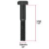 44767 - Bolsa con 80 tornillos 1/4" x 1-1/2" acero grado 5, FIERO