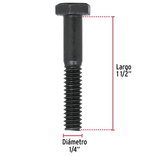 44767 - Bolsa con 80 tornillos 1/4" x 1-1/2" acero grado 5, FIERO