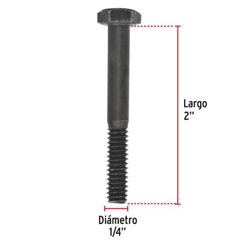 44768 - Bolsa con 60 tornillos 1/4" x 2" acero grado 5, FIERO