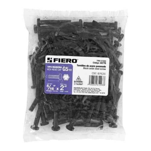 44776 - Bolsa con 80 tornillos 5/16" x 2" acero grado 5, FIERO