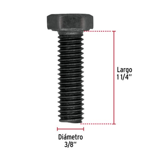 447832 44783 - Bolsa con 40 tornillos 3/8" x 1-1/4" acero grado 5, FIERO