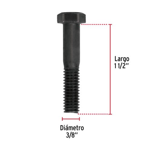 44784 - Bolsa con 70 tornillos 3/8" x 1-1/2" acero grado 5, FIERO