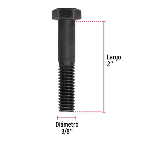 44785 - Bolsa con 60 tornillos 3/8" x 2" acero grado 5, FIERO
