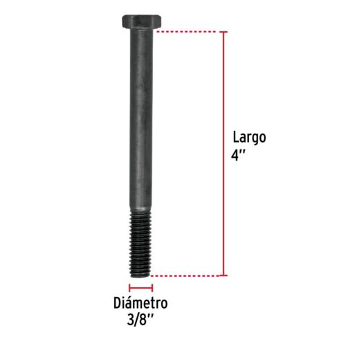 447892 44789 - Bolsa con 30 tornillos 3/8" x 4" acero grado 5, FIERO