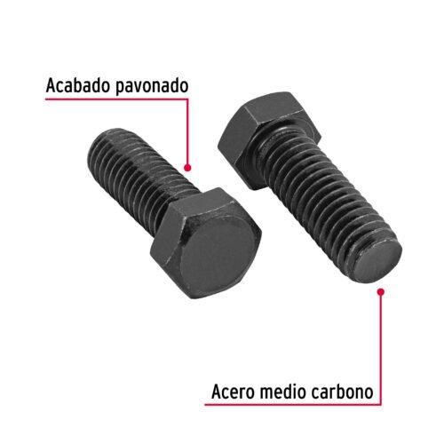 44791 - Bolsa con 50 tornillos 7/16" x 1-1/4" acero grado 5, FIERO