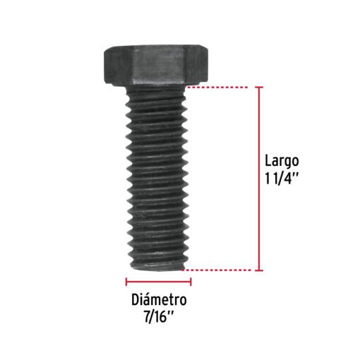 44791 - Bolsa con 50 tornillos 7/16" x 1-1/4" acero grado 5, FIERO