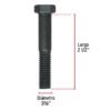 447942 44794 - Bolsa con 30 tornillos 7/16" x 2-1/2" acero grado 5, FIERO