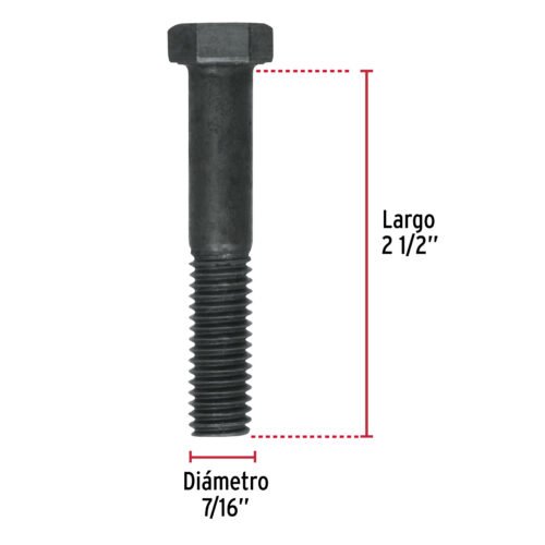 447942 44794 - Bolsa con 30 tornillos 7/16" x 2-1/2" acero grado 5, FIERO