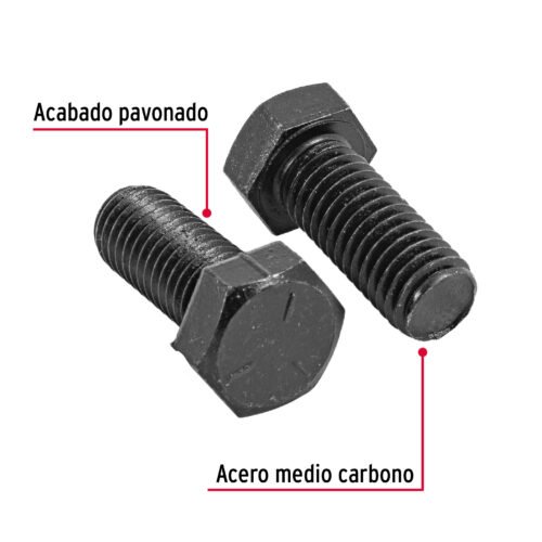 447991 44799 - Bolsa con 40 tornillos 1/2" x 1-1/4" acero grado 5, FIERO