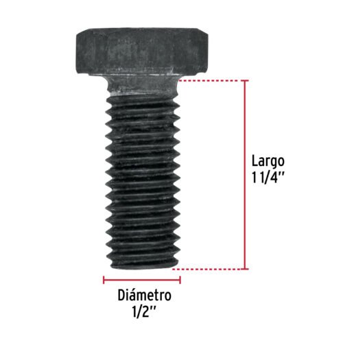 447992 44799 - Bolsa con 40 tornillos 1/2" x 1-1/4" acero grado 5, FIERO