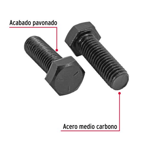 448001 44800 - Bolsa con 30 tornillos 1/2" x 1-1/2" acero grado 5, FIERO