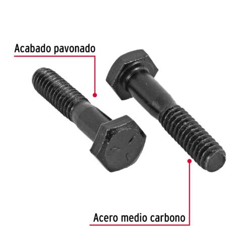 448011 44801 - Bolsa con 30 tornillos 1/2" x 2" acero grado 5, FIERO