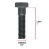 448012 44801 - Bolsa con 30 tornillos 1/2" x 2" acero grado 5, FIERO