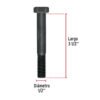 44804 - Bolsa con 20 tornillos 1/2" x 3-1/2" acero grado 5, FIERO