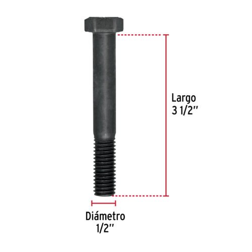 44804 - Bolsa con 20 tornillos 1/2" x 3-1/2" acero grado 5, FIERO