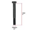 448052 44805 - Bolsa con 15 tornillos 1/2" x 4" acero grado 5, FIERO