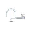 44808 - Bolsa c/5 abrazaderas tipo uña 1-1/4" p/tubo pared gruesa