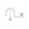 44809 - Bolsa c/5 abrazaderas tipo uña 1-1/2" p/tubo pared gruesa