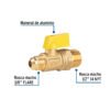 44817 44817 - Válvula de control de latón p/gas,3/8x1/2"Flare/macho, FOSET
