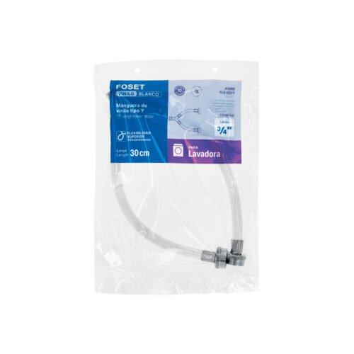 44880 44880 - Manguera para lavadora, vinilo, tipo Y de 30cm, FOSET