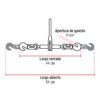 44907 - Tensor cadena con matraca, 1/4"- 5/16",FIERO